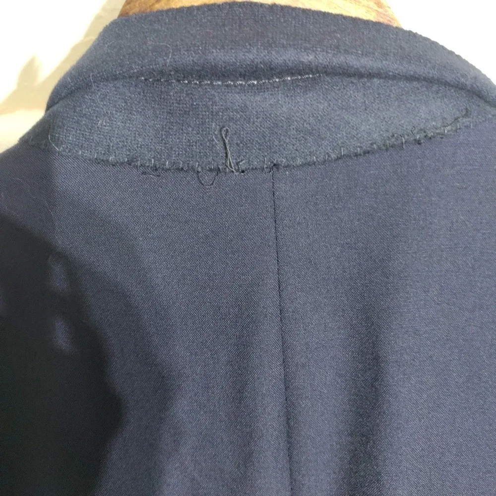 Vintage Burrbery Navy‎ Blue Mens Spots Coat 50in Chest